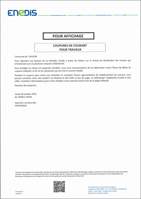 20251021 Coupure Enedis du 28 10 2025 FONTENEGO